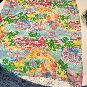 Like New - Colorful Hotel del Coronado Themed Scarf